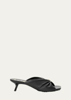 Loewex Paula's Ibiza 45mm Pebble Soft Leather Slide Sandals