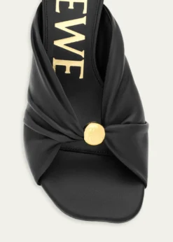 Loewex Paula's Ibiza 45mm Pebble Soft Leather Slide Sandals