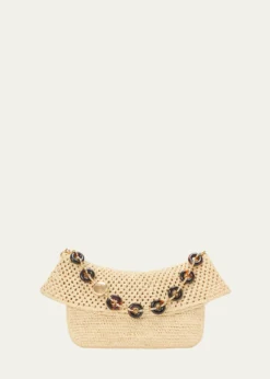 Loewex Paula's Ibiza Ola Medium Bag in Raffia