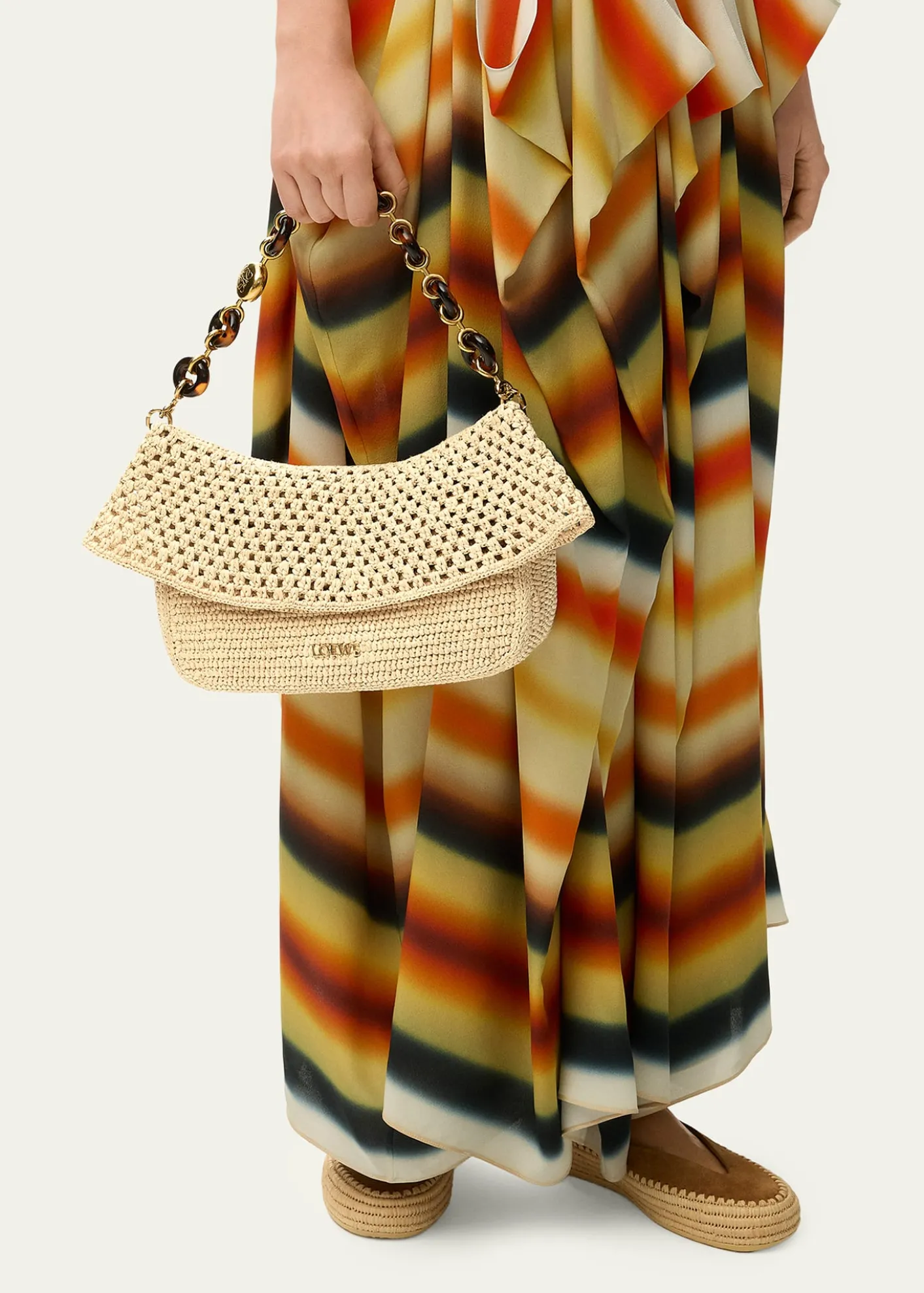 Loewex Paula's Ibiza Ola Medium Bag in Raffia