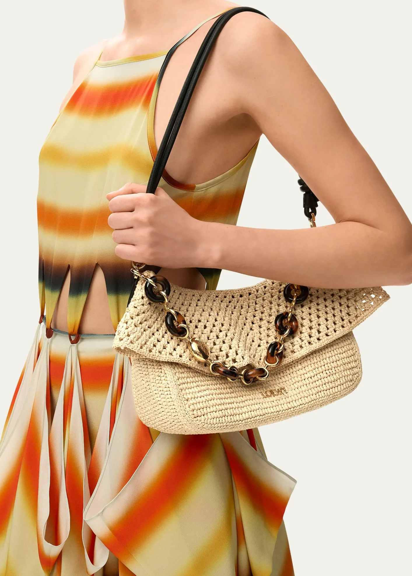 Loewex Paula's Ibiza Ola Medium Bag in Raffia