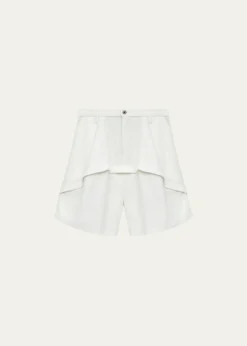 Loewex Paula's Ibiza Panelled Cotton Denim Shorts