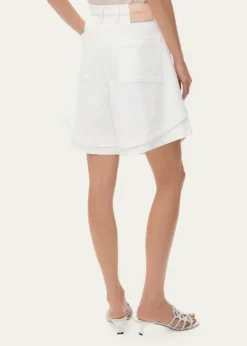 Loewex Paula's Ibiza Panelled Cotton Denim Shorts