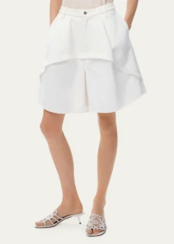 Loewex Paula's Ibiza Panelled Cotton Denim Shorts