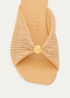Loewex Paula's Ibiza Pebble Anagram Flat Slide Sandals