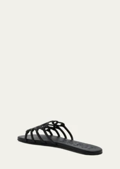 Loewex Paula's Ibiza Petal Leather Anagram Slide Sandals