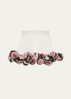 Loewex Paula's Ibiza Pom-Pom Boucle Mini Skirt