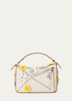 Loewex Paula's Ibiza Puzzle Daisy Top-Handle Bag in Leather