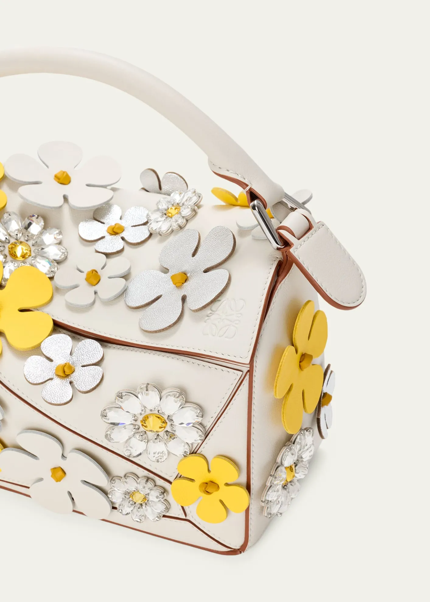 Loewex Paula's Ibiza Puzzle Daisy Top-Handle Bag in Leather