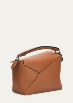 Loewex Paula's Ibiza Puzzle Edge Mini Top-Handle Bag in Leather