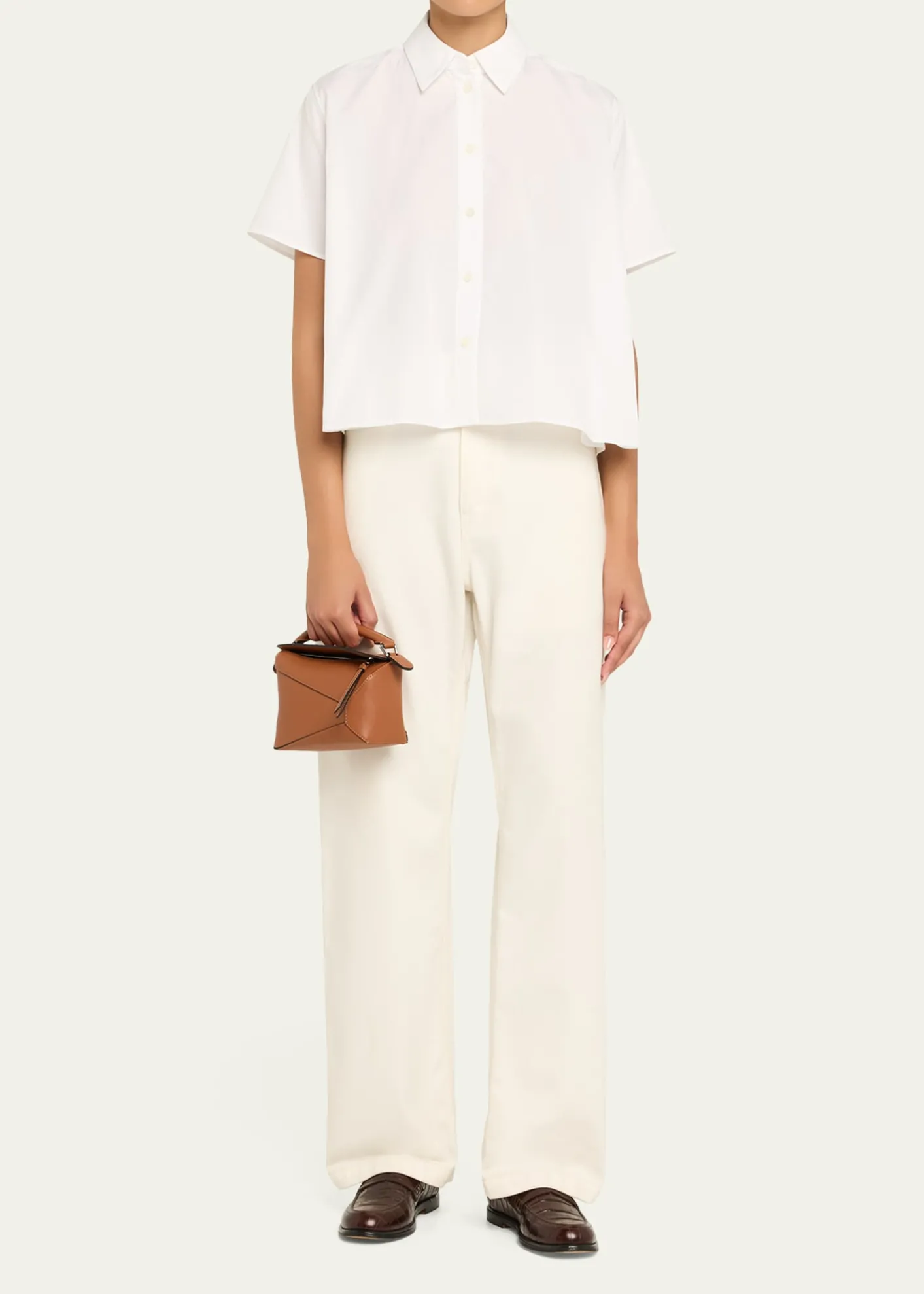 Loewex Paula's Ibiza Puzzle Edge Mini Top-Handle Bag in Leather