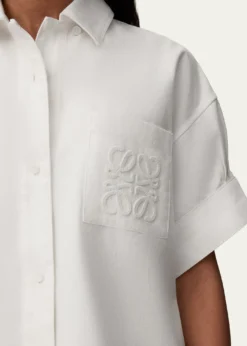 Loewex Paula's Ibiza Short-Sleeve Denim Boxy Shirt