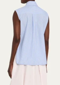Loewex Paula's Ibiza Striped Cotton-Blend Sleeveless Top