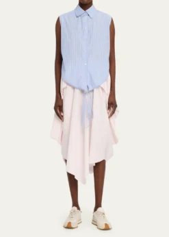 Loewex Paula's Ibiza Striped Cotton-Blend Sleeveless Top