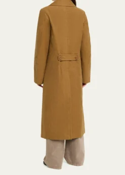 6397Long Double-Breasted Peacoat