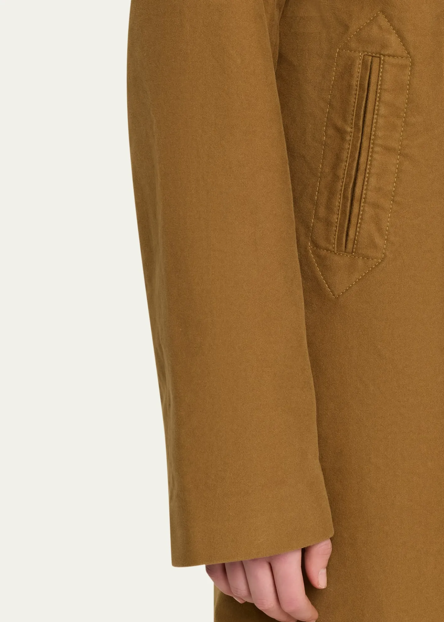 6397Long Double-Breasted Peacoat