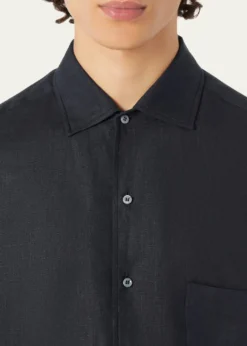 Loro PianaMen's Andre Long-Sleeve Linen Shirt