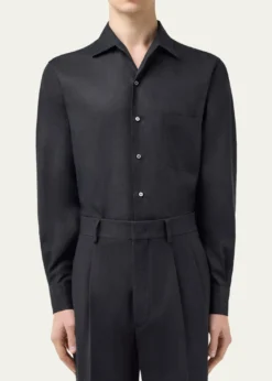 Loro PianaMen's Andre Long-Sleeve Linen Shirt