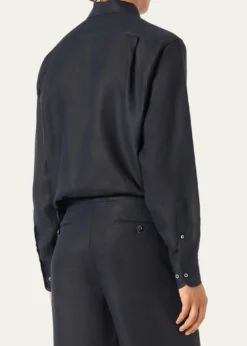 Loro PianaMen's Andre Long-Sleeve Linen Shirt