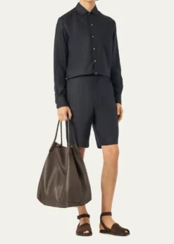 Loro PianaMen's Andre Long-Sleeve Linen Shirt