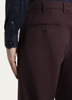 Loro PianaMen's Carlo Hyannis Straight Cotton Trousers