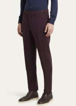 Loro PianaMen's Carlo Hyannis Straight Cotton Trousers