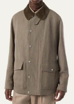 Loro PianaMen's Eiger Wool and Linen Field Jacket