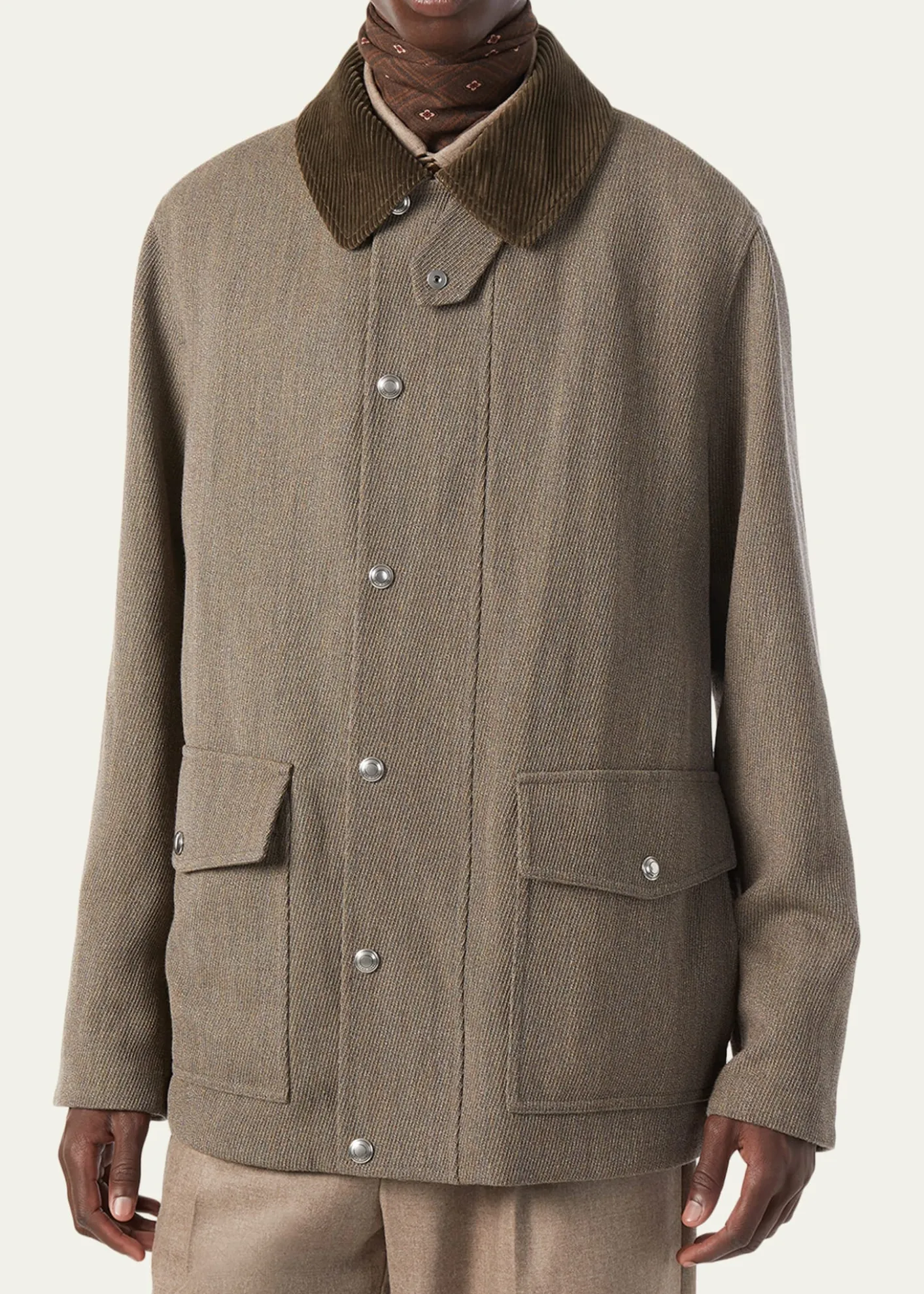 Loro PianaMen's Eiger Wool and Linen Field Jacket