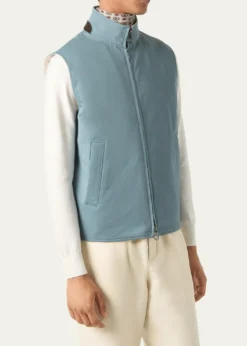 Loro PianaMen's Grian Reversible Full-Zip Vest