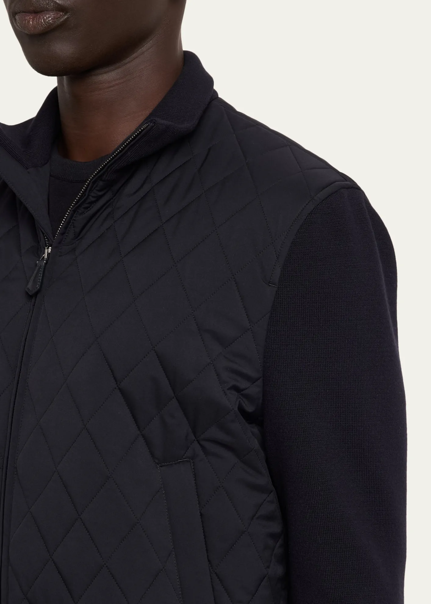 Loro PianaMen's Hopton Quilted Full-Zip Bomber Jacket