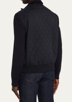 Loro PianaMen's Hopton Quilted Full-Zip Bomber Jacket