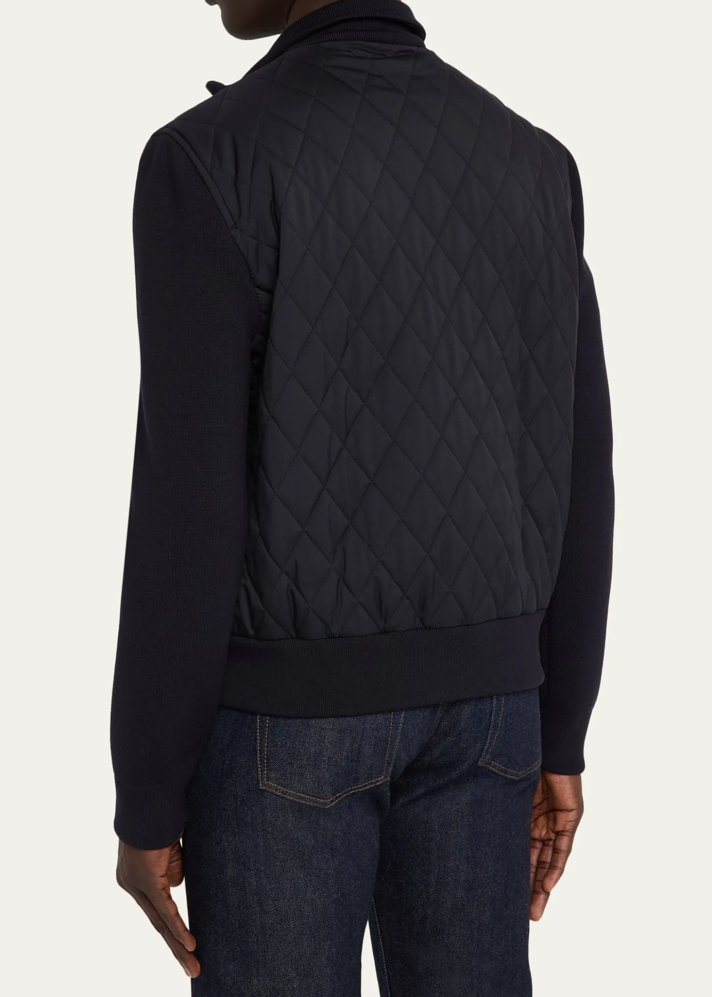 Loro PianaMen's Hopton Quilted Full-Zip Bomber Jacket