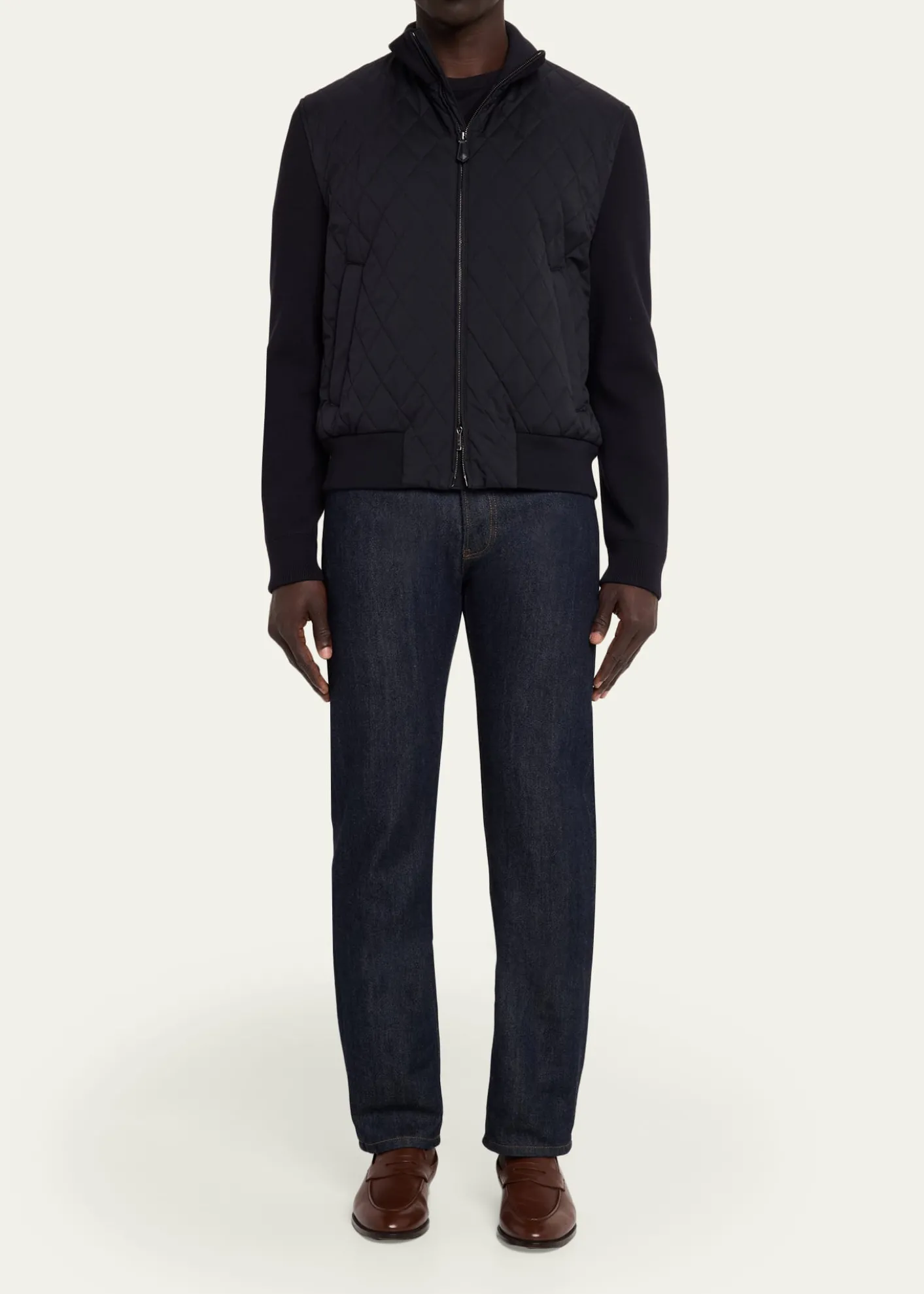 Loro PianaMen's Hopton Quilted Full-Zip Bomber Jacket