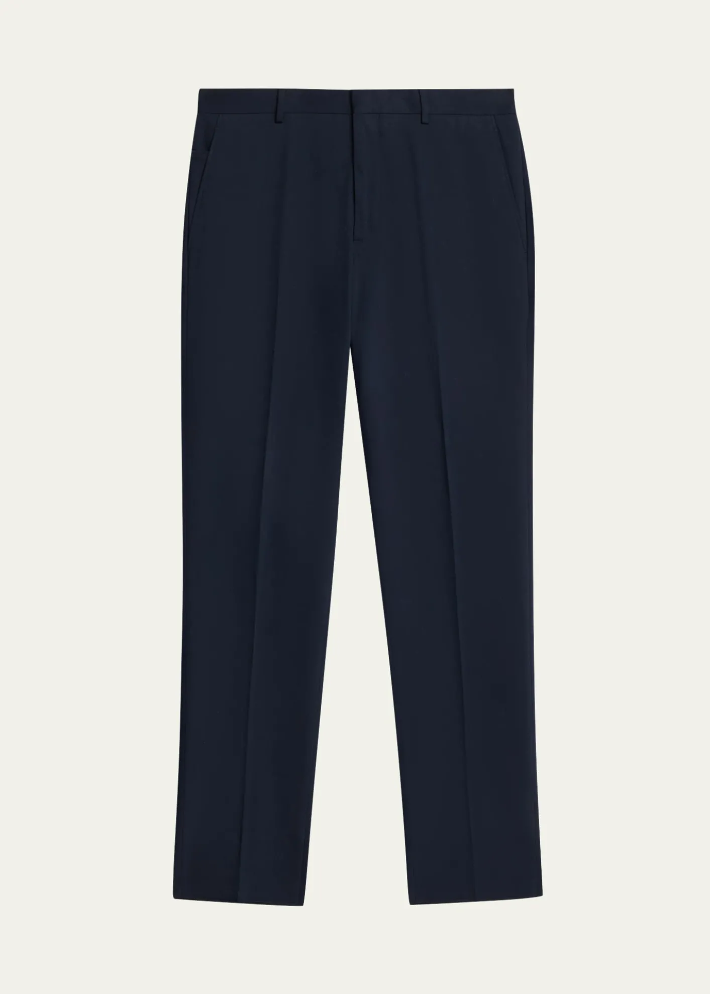Loro PianaMen's Jarno Cotton Straight Fit Flat-Front Pants