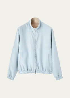 Loro PianaMen's Linen Bomber Jacket