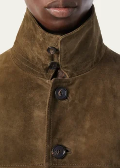Loro PianaMen's Maremma Suede Bomber Jacket
