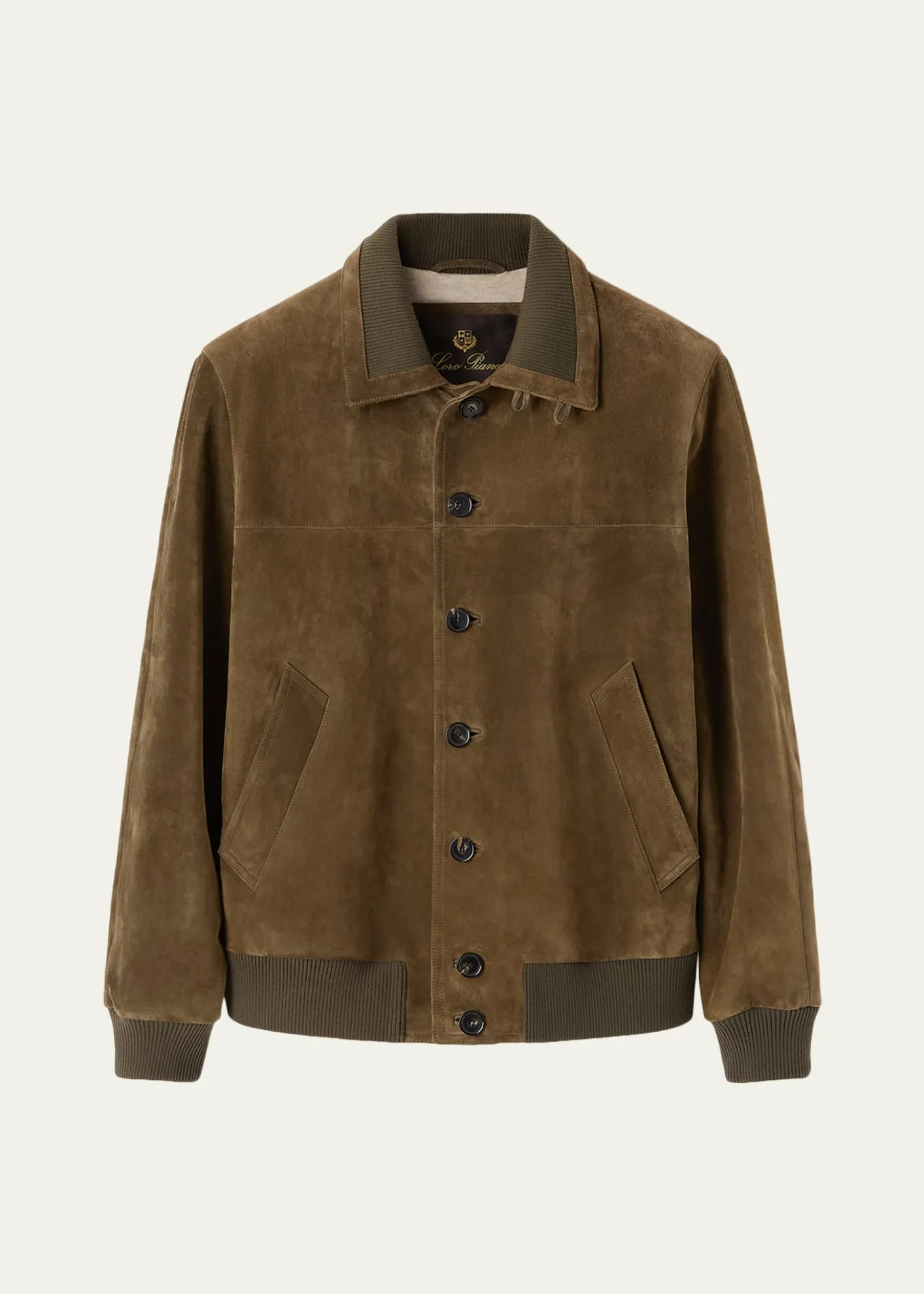 Loro PianaMen's Maremma Suede Bomber Jacket