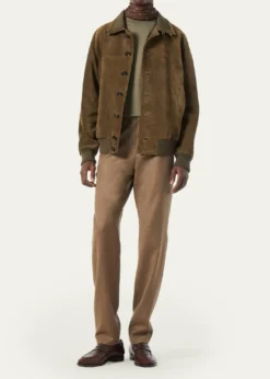 Loro PianaMen's Maremma Suede Bomber Jacket