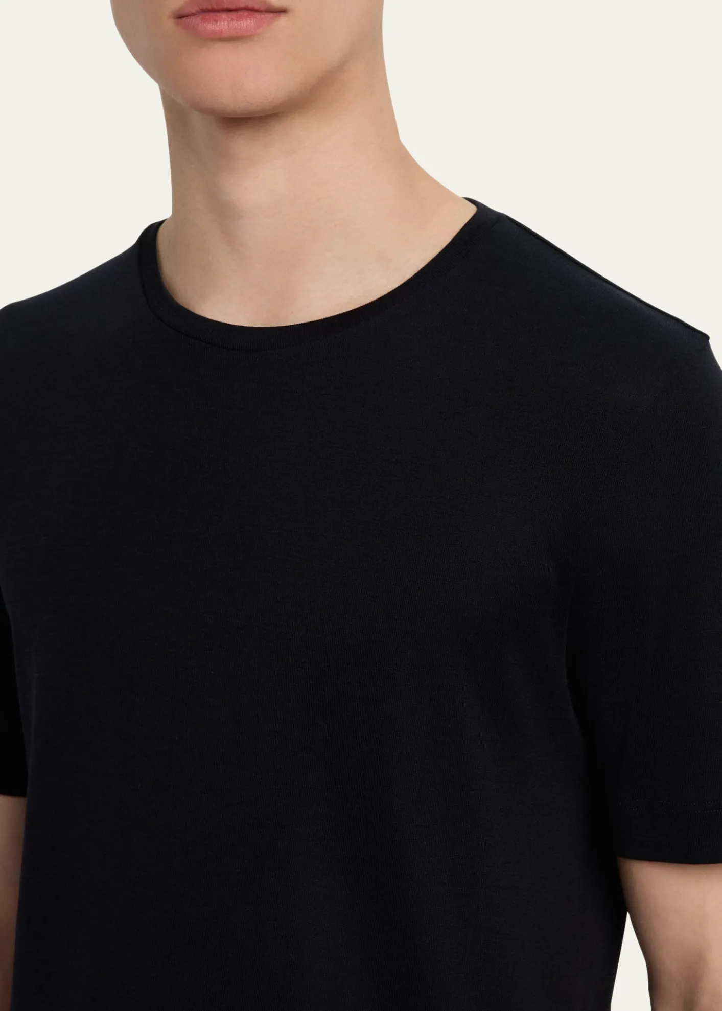Loro PianaMen's Mazzorbo Silk and Cotton Crewneck T-Shirt