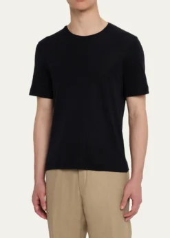 Loro PianaMen's Mazzorbo Silk and Cotton Crewneck T-Shirt