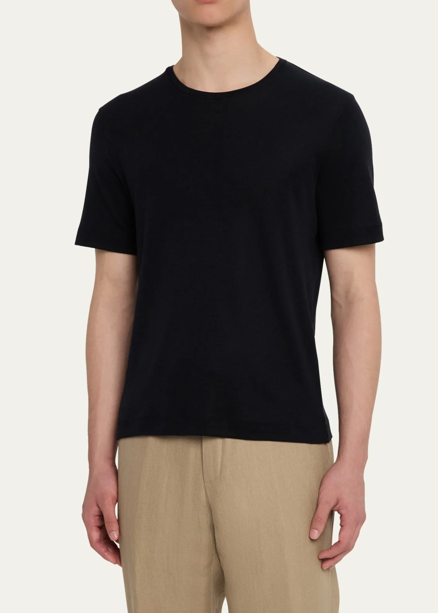 Loro PianaMen's Mazzorbo Silk and Cotton Crewneck T-Shirt