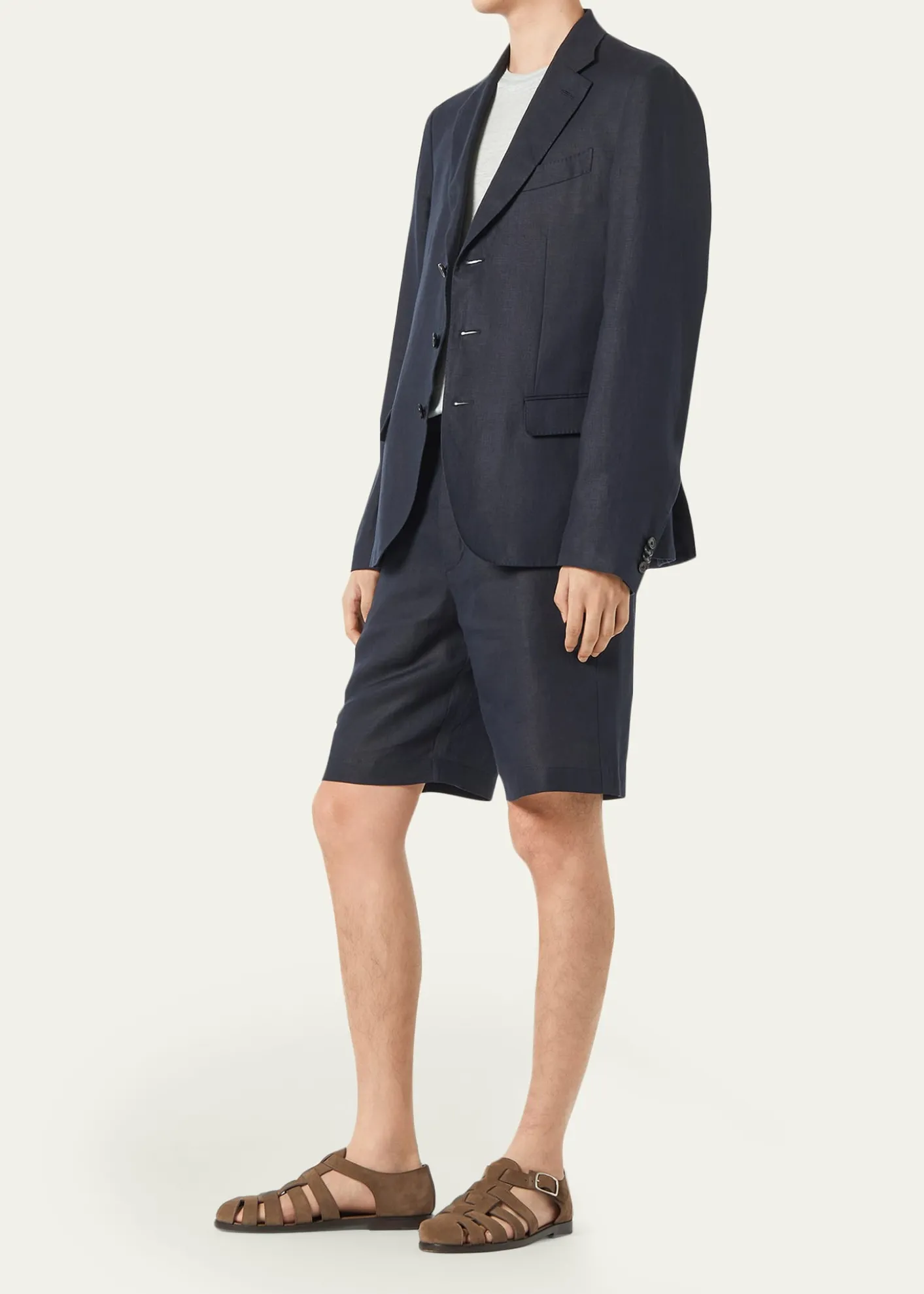 Loro PianaMen's Nolan Stretch Bermuda Shorts