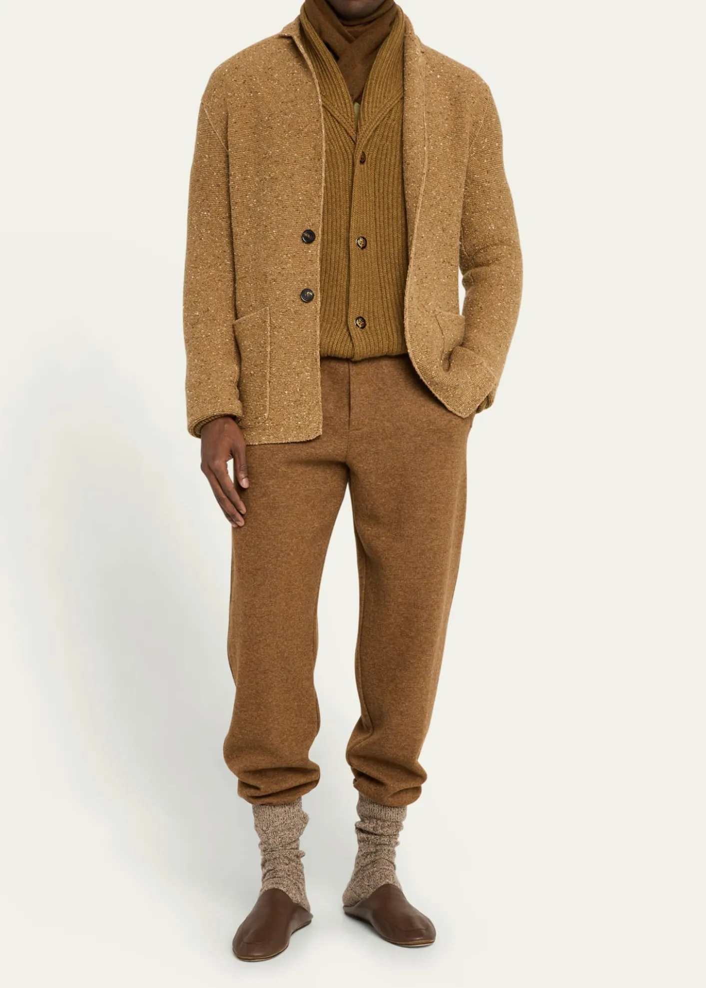 Loro PianaMen's Rio Bodro Novalis Cashmere Melange Pull-On Pants