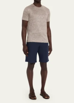 Loro PianaMen's Sam Linen Crewneck T-Shirt