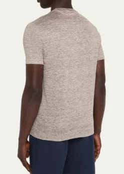 Loro PianaMen's Sam Linen Crewneck T-Shirt