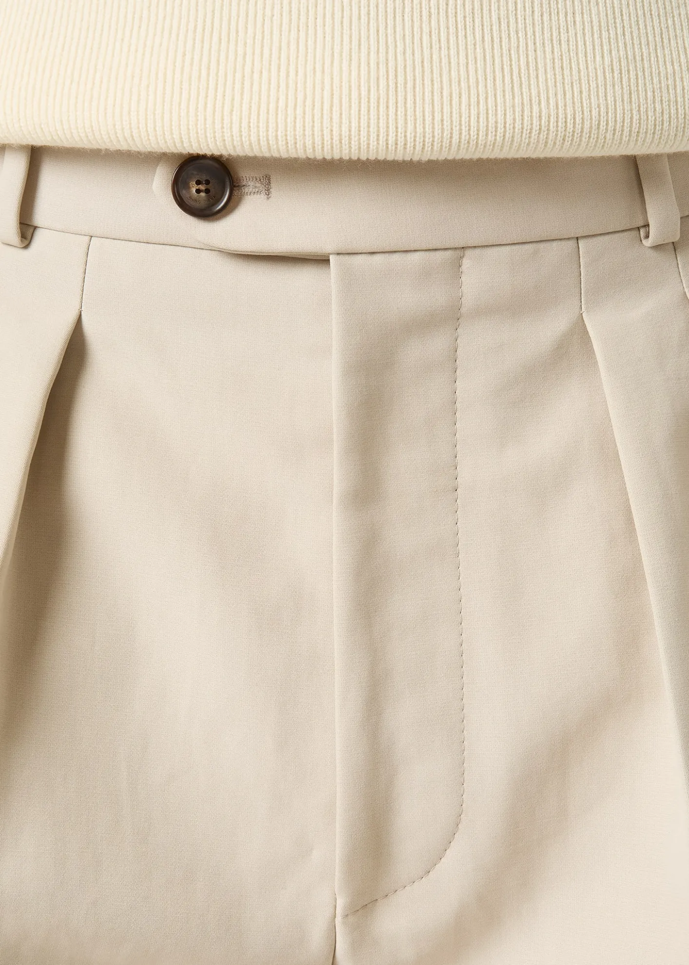 Loro PianaMen's Stafford Double-Pleated Straight Leg Trousers