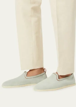 Loro PianaMen's Venice Walk Suede Loafers