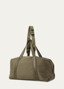 Loro PianaMen's Wind Nylon and Leather Duffel Bag