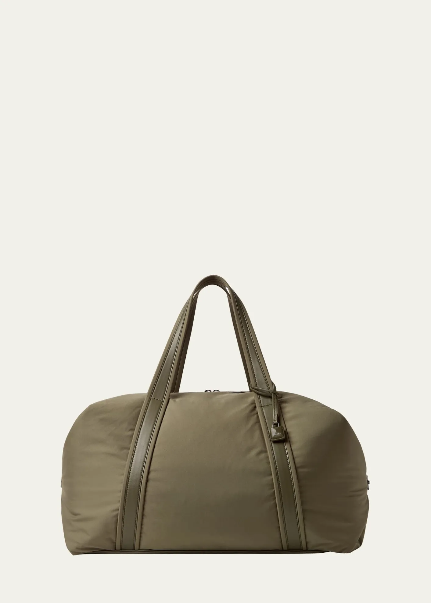 Loro PianaMen's Wind Nylon and Leather Duffel Bag