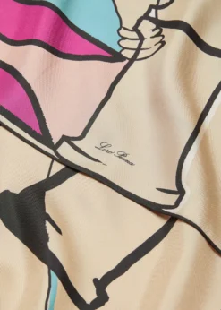 Loro PianaAbstract Bobbin Silk Foulard Scarf